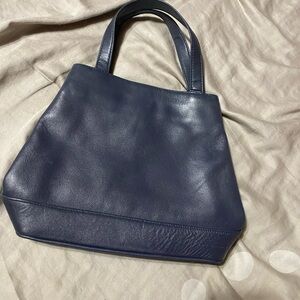 Giani Bernini Dark Blue Leather Satchel